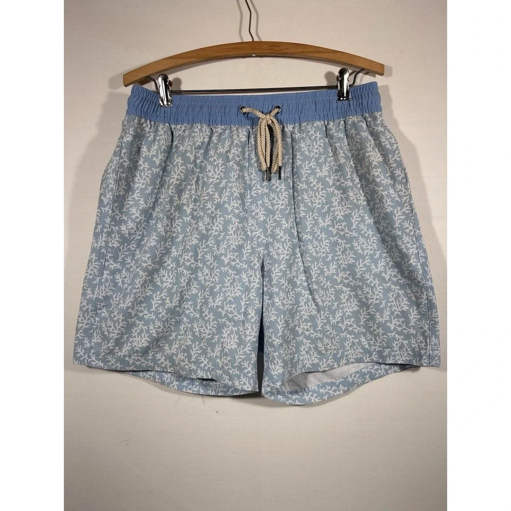 Fair Harbor Swim Trunks Mens XL Blue Lined Coastal Beach Resortwear Shorts